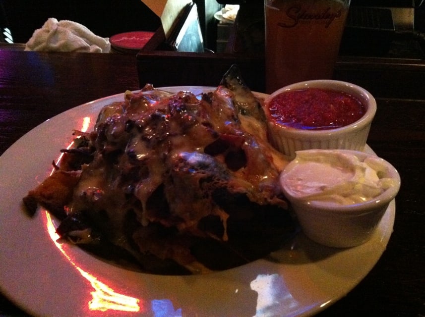 Smoked Brisket Nachos at Stanley's Bar Room Smoked Brisket Nachos with double the meat at Stanley's Bar Room in NorthEast Minneapolis.