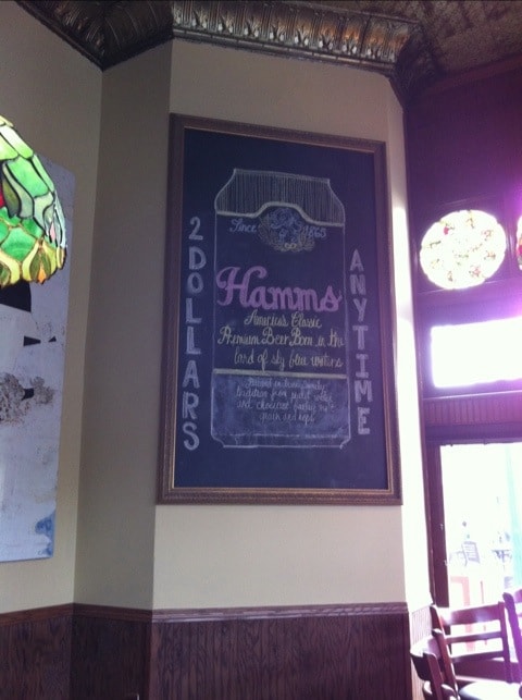 Chalk Drawing Of A Hamm's Beer Can Hamm's beer can chalk drawing at The Republic Minneapolis.
