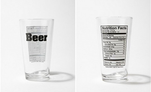 Beer Nutrition Glass Beer Nutrition Glass